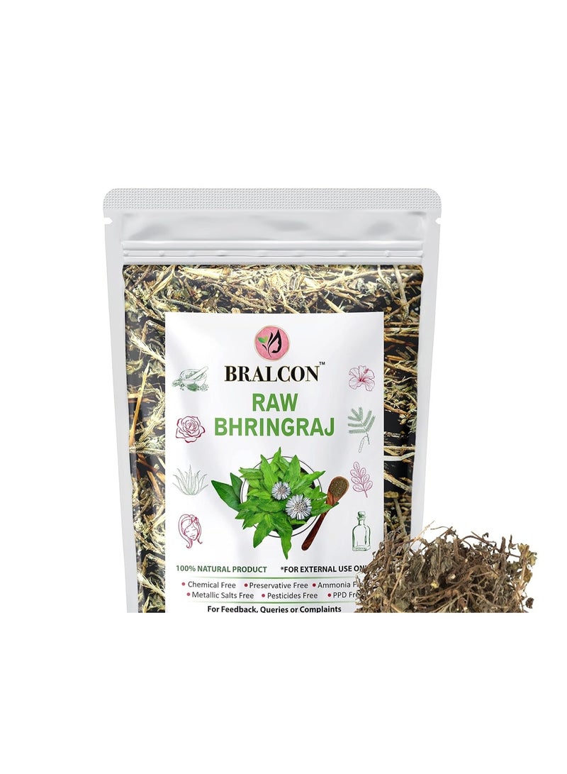 BRALCON Organic Raw Bhringraj -100g| Eclipta Alba | 100% Pure & Natural Bhringraj Leaves | Nourishment of Skin And Hair| Ayurvedic Bhringraj Dry Leaves for Hair Care Pure raw form - Image 1